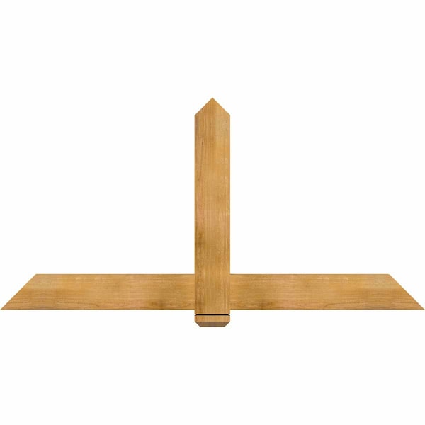 Ekena Millwork Eugene Rough Sawn Timber Gable Bracket, Western Red Cedar, 72"W x 36"H x 2"D x 6"F, 12/12 Pitch GBW072X36X0206EUG00RWR - main